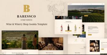 Baressco - Wine Vineyard Winery Joomla 4 Template